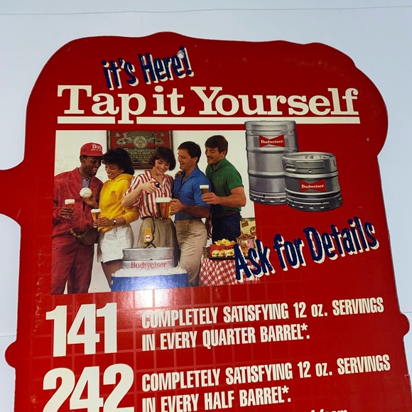 Budweiser Other Vintage Budweiser Beer Cardboard Sign 7s 80s Poshmark